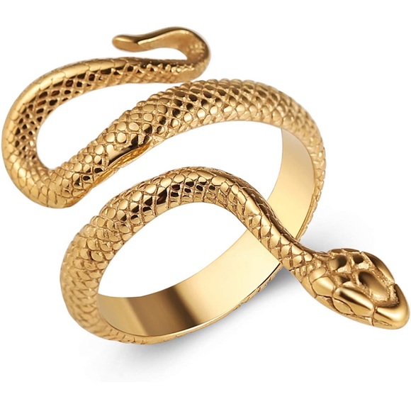 NEW Gold Open Snake Ring Gothic Witchy - Picture 7 of 8